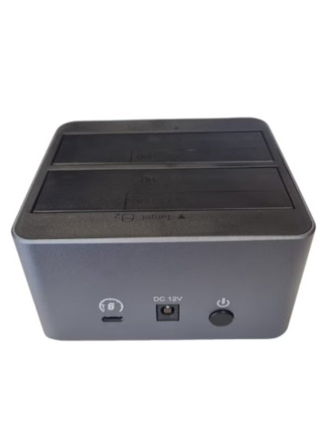 Haysenser Dual Bay HDD Docking Station – USB 3.2 Type-C, Supports 2.5”/3.5” SATA SSD/HDD, 6Gbps Speed, 20TB Max - Image 3
